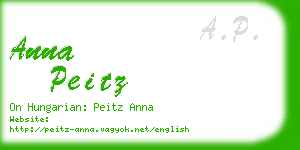 anna peitz business card
